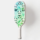 Raquette De Pickleball Panda Bear Motif Vert Imprimer (Gauche)