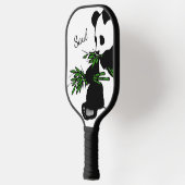 Raquette De Pickleball Panda Géant Mange Bambou Nom (Gauche)