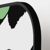 Raquette De Pickleball Panda Géant Mange Bambou Nom Vert (Détail gauche)