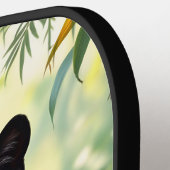 Raquette De Pickleball Panthère noire dans la jungle (Détail gauche)