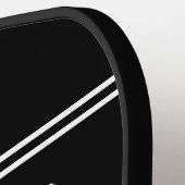 Raquette De Pickleball Papa Est. Année Modèle de texte noir et blanc (Détail gauche)