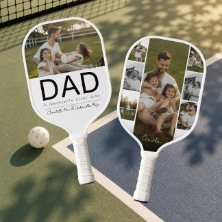 Raquette De Pickleball Papa Fille Fille Collage pour la Fête des Pères 8