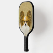 Raquette De Pickleball Papillon (Hound Tri) Peinture - Art Chien original (Gauche)