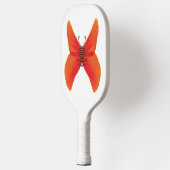 Raquette De Pickleball Papillon rouge orange avec votre nom (Gauche)