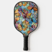 Raquette De Pickleball Papillons bleu pourpre (Verso)