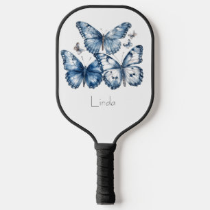Raquette De Pickleball Papillons dans Delft Blue, personnalisable