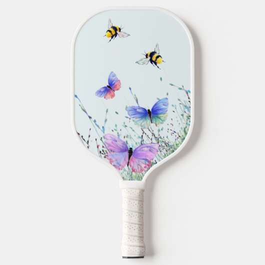 Raquette De Pickleball Papillons et abeilles piloter Pickleball Paddle (Recto)