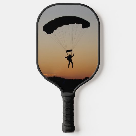 Raquette De Pickleball Parachute de Skydiver au coucher du soleil (Recto)