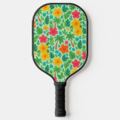 Raquette De Pickleball Paradis tropical - Palm Feuilles & Hibiscus Motif (Recto)