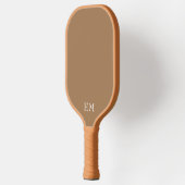 Raquette De Pickleball Paraphe Brown Monogramme Neutre Cute (Gauche)