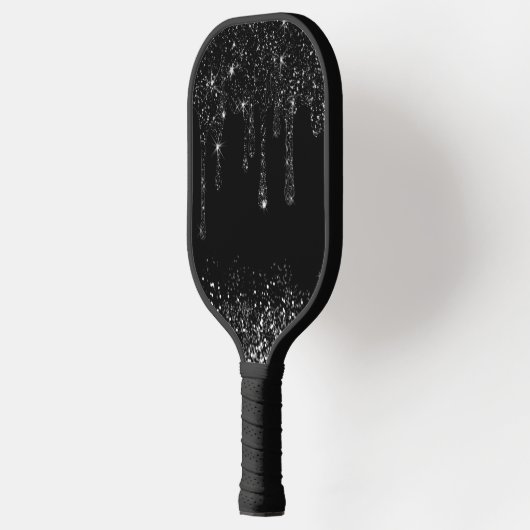 Raquette De Pickleball parties scintillant à goutte noire simulée pagaie (Gauche)