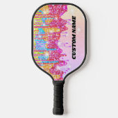 Raquette De Pickleball Parties scintillant arc-en-ciel (Verso)