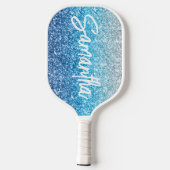 Raquette De Pickleball Parties scintillant bleue Silver Azure de luxe (Verso)