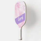 Raquette De Pickleball Parties scintillant claire violette, rose et blanc (Gauche)