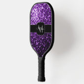 Raquette De Pickleball Parties scintillant foncé violet faux brillant sci (Gauche)