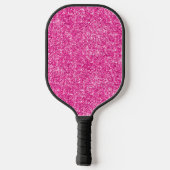 Raquette De Pickleball Parties scintillant rose chaud de luxe Script (Verso)