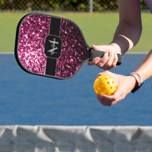 Raquette De Pickleball Parties scintillant rose foncé brillant scintille