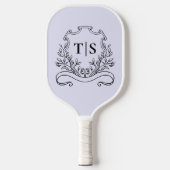Raquette De Pickleball Pastel Lavender Lilac Monogram Initial Classic (Recto)