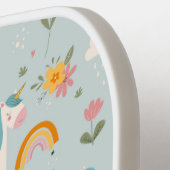 Raquette De Pickleball Pastel mignon Rainbow Unicorn Motif (Détail gauche)
