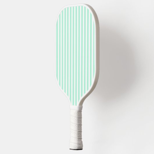 Raquette De Pickleball Pastel Mint Green Stripes Été Gratté (Gauche)