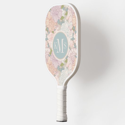 Raquette De Pickleball Pastel Peony & Butterfly Flower Motif (Gauche)