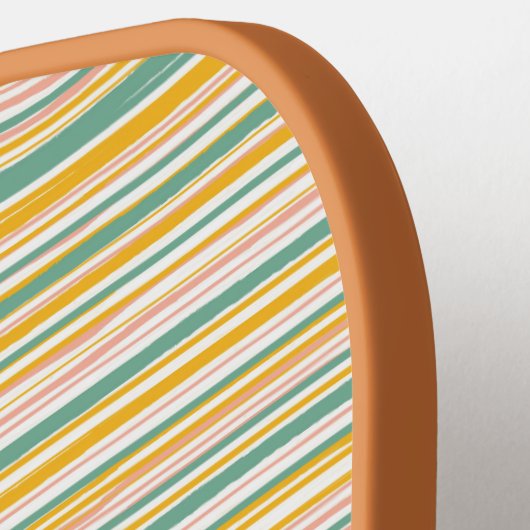 Raquette De Pickleball Pastel Stripe Plaid Pickleball Personnalisé Paddle (Détail gauche)