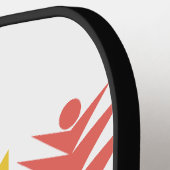 Raquette De Pickleball Patch de fleurs (Détail gauche)