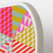 Raquette de Pickleball Patchwork Colorée (Détail gauche)