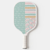 Raquette De Pickleball Patchwork Heart Rainbow Pastel - Pickleball Paddle (Verso)