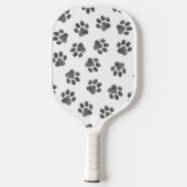 Raquette De Pickleball Patrouilles de Doodle, Paws de Chien, Paws Noirs (Verso)