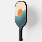 Raquette De Pickleball Paysage abstrait de style rétro (Gauche)
