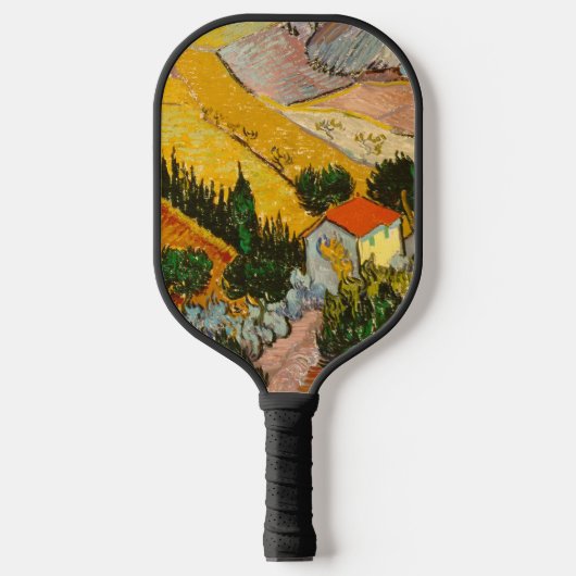 Raquette De Pickleball Paysage avec Maison et PloughmaVincent van Gogh (Recto)