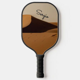 Raquette De Pickleball Paysage du désert des dunes de sable Script person