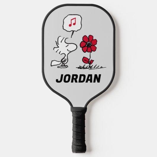 Raquette De Pickleball PEANUTS | Motif rouge et noir (Recto)