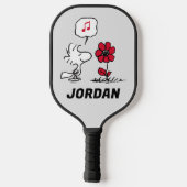 Raquette De Pickleball PEANUTS | Motif rouge et noir (Verso)