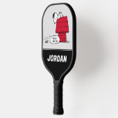 Raquette De Pickleball PEANUTS | Motif rouge et noir | Ajouter Votre Nom (Gauche)