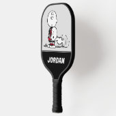 Raquette De Pickleball PEANUTS | Rouge et noir | Ajouter Votre Nom (Gauche)