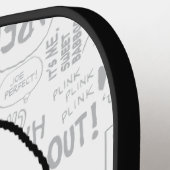 Raquette De Pickleball PEANUTS | Snoopy on Black White Comics (Détail gauche)