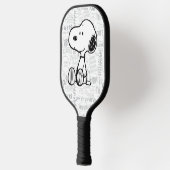 Raquette De Pickleball PEANUTS | Snoopy on Black White Comics (Gauche)