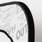 Raquette De Pickleball PEANUTS | Snoopy sur Black White Comics 2 (Détail gauche)