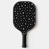 Raquette De Pickleball Pearl Pattern on Black Background (Verso)