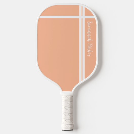 Raquette De Pickleball Pêche moderne de l'année Stripes et nom (Recto)