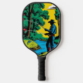 Raquette De Pickleball Pêcheur sur Riverbank (Recto)