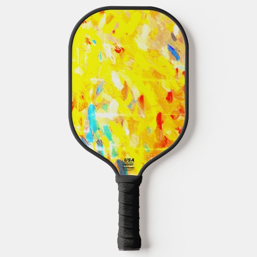 Raquette De Pickleball Peinture à doigts jaune (Recto)