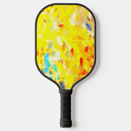 Raquette De Pickleball Peinture à doigts jaune (Recto)