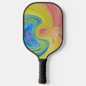 Raquette De Pickleball Peinture Abstraite arc-en-ciel tourbée (Verso)