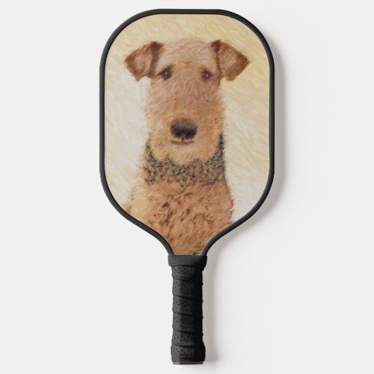 Raquette De Pickleball Peinture Airedale Terrier - Cute Original Art (Recto)