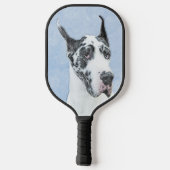 Raquette De Pickleball Peinture de Great Dane (Arlequin) - Art original d (Verso)