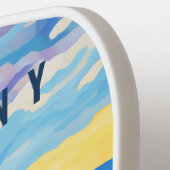 Raquette De Pickleball Peinture de Toscane au coucher du soleil | Italie (Détail gauche)