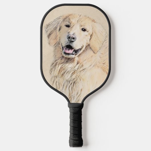 Raquette De Pickleball Peinture Golden Retriever - Joli art original chie (Recto)